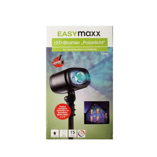 EASYmaxx LED-Strahler für innen und außen, Polarlicht mit Fernbedienung
