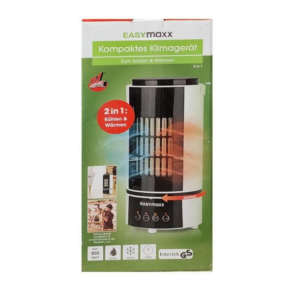 EASYmaxx 800W 2-in-1 Mobiles Klimagerät - Schwarz/Weiß (04370)